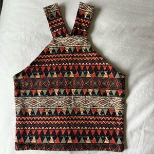 Forever 21 Tribal Aztec Print Crop Tank Top small